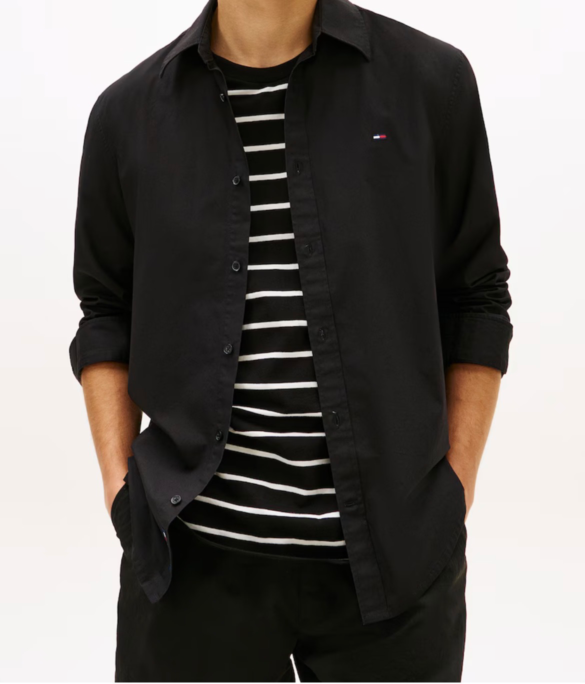 Regular fit CămașăTommy Jeans pe Negru 4
