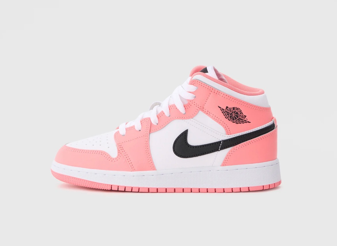 Jordan AIR JORDAN 1 MID UNISEX - Sneakers high - pink gaze/black/white