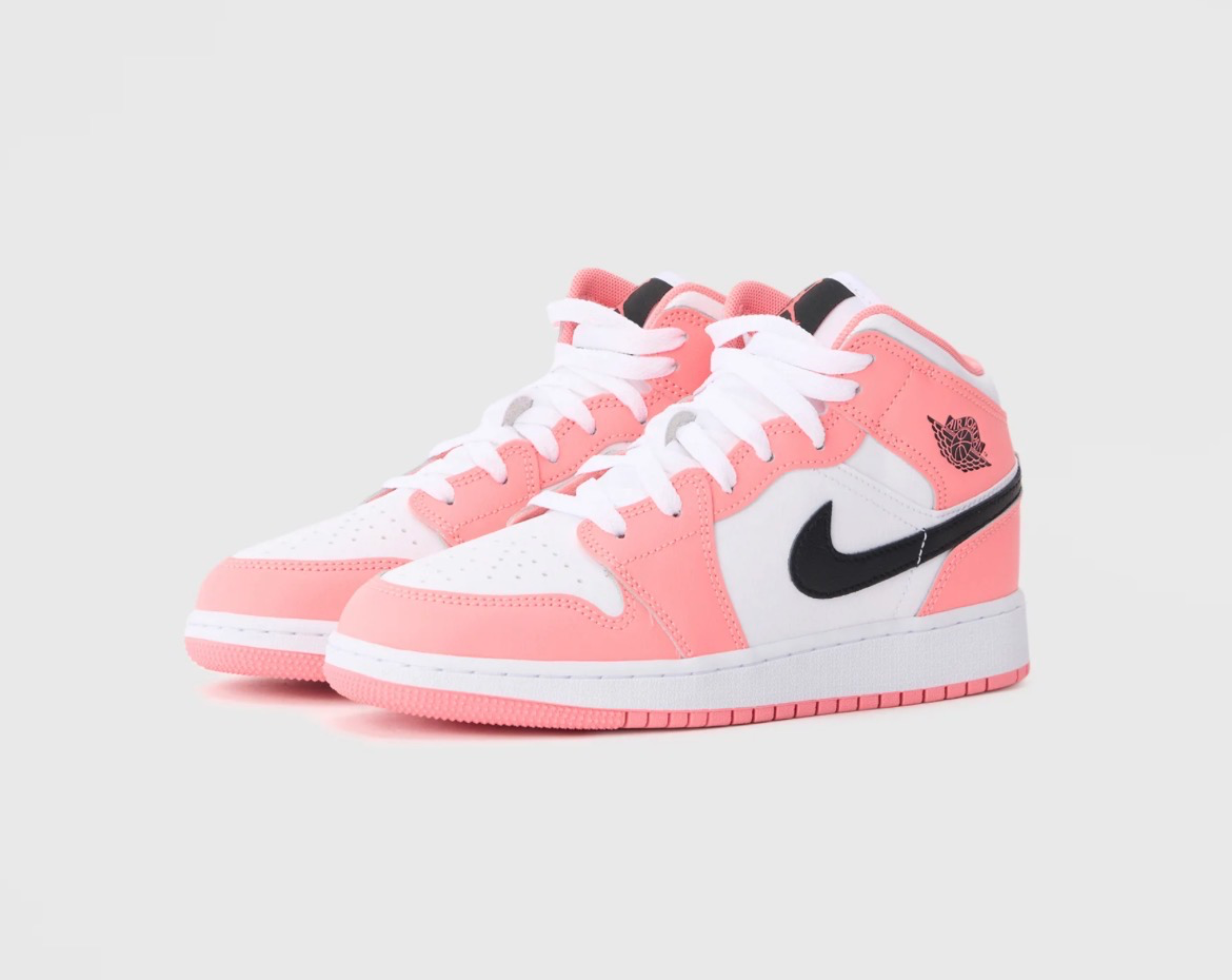 Jordan AIR JORDAN 1 MID UNISEX - Sneakers high - pink gaze/black/white 2