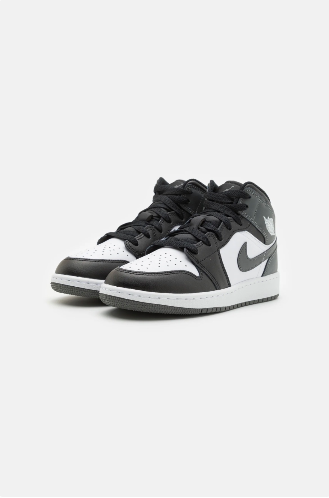 Jordan AIR JORDAN 1 MID UNISEX - Sneakers high - black/iron grey/white 2