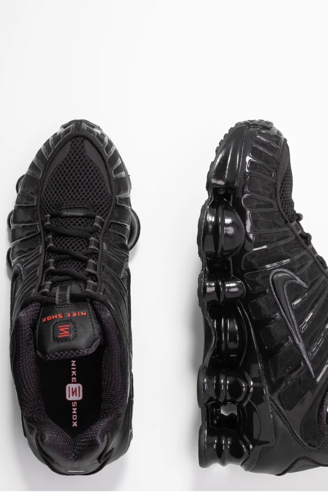 Nike Sportswear SHOX TL - Sneakers low - black/black metallic hematite/max orange