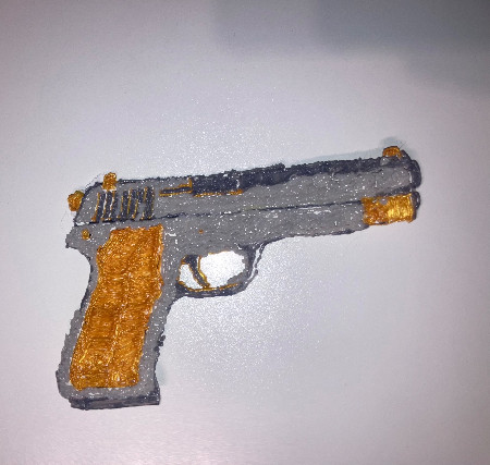 Pistol desen 3 d culoare random 1