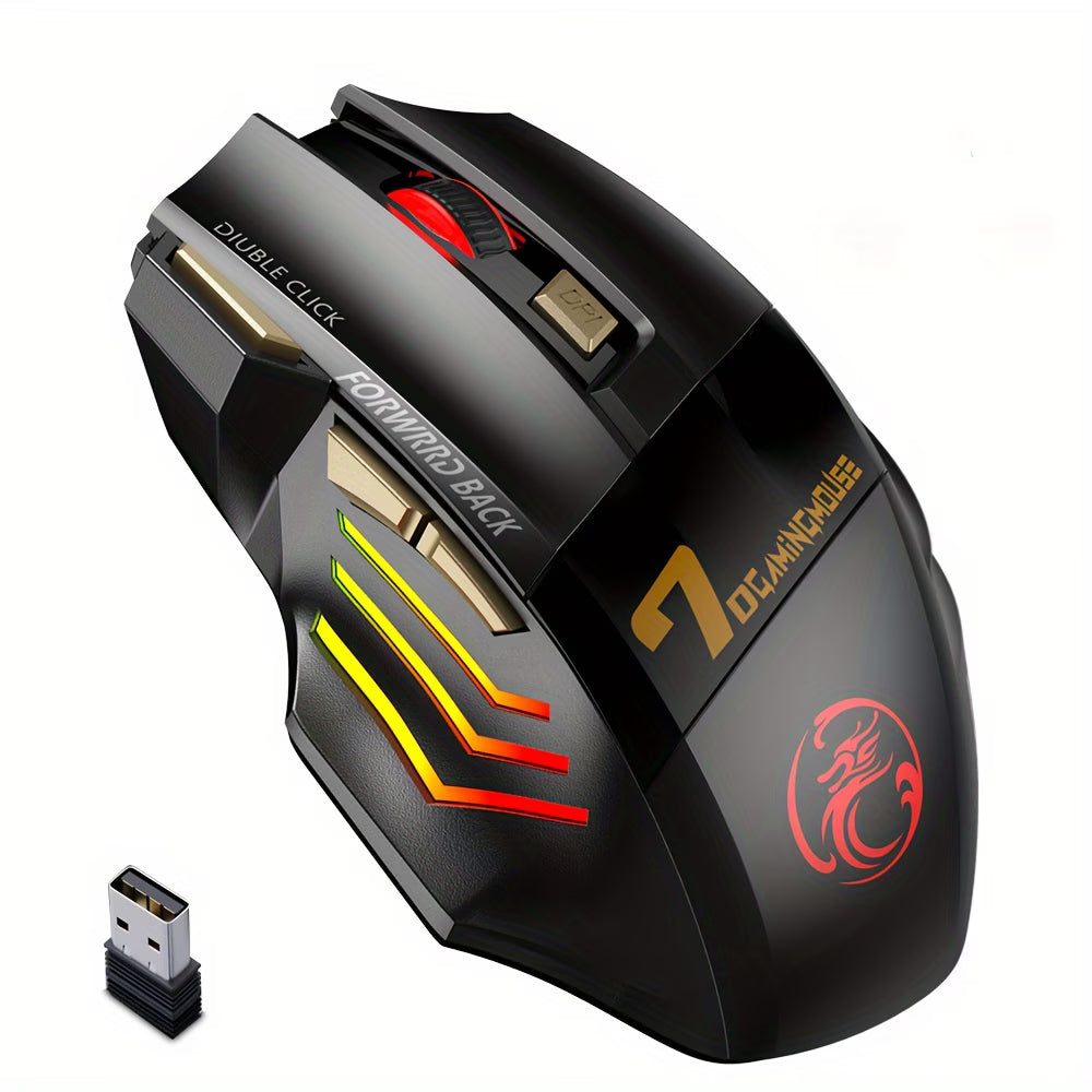 Mouse de gaming fără fir reîncărcabil ELFO LARANJA 3