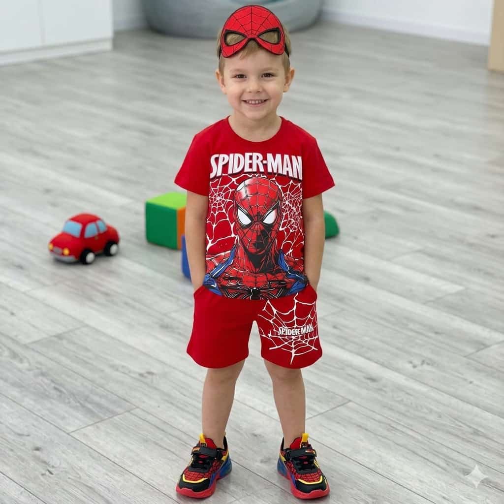 Compleu Spider-Man - Rosu cu Masca 1