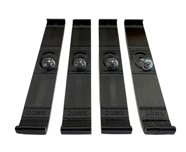 2x Set Suport Ultra Slim pentru numar inmatriculare, fata - spate, Negru, 4 bucati 3