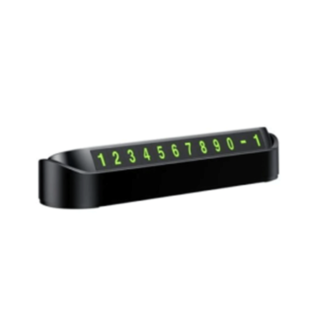 Suport bord auto, numar telefon pentru parcare temporara, Lightweight Trading, cifre magnetice fosforescente, negru 1