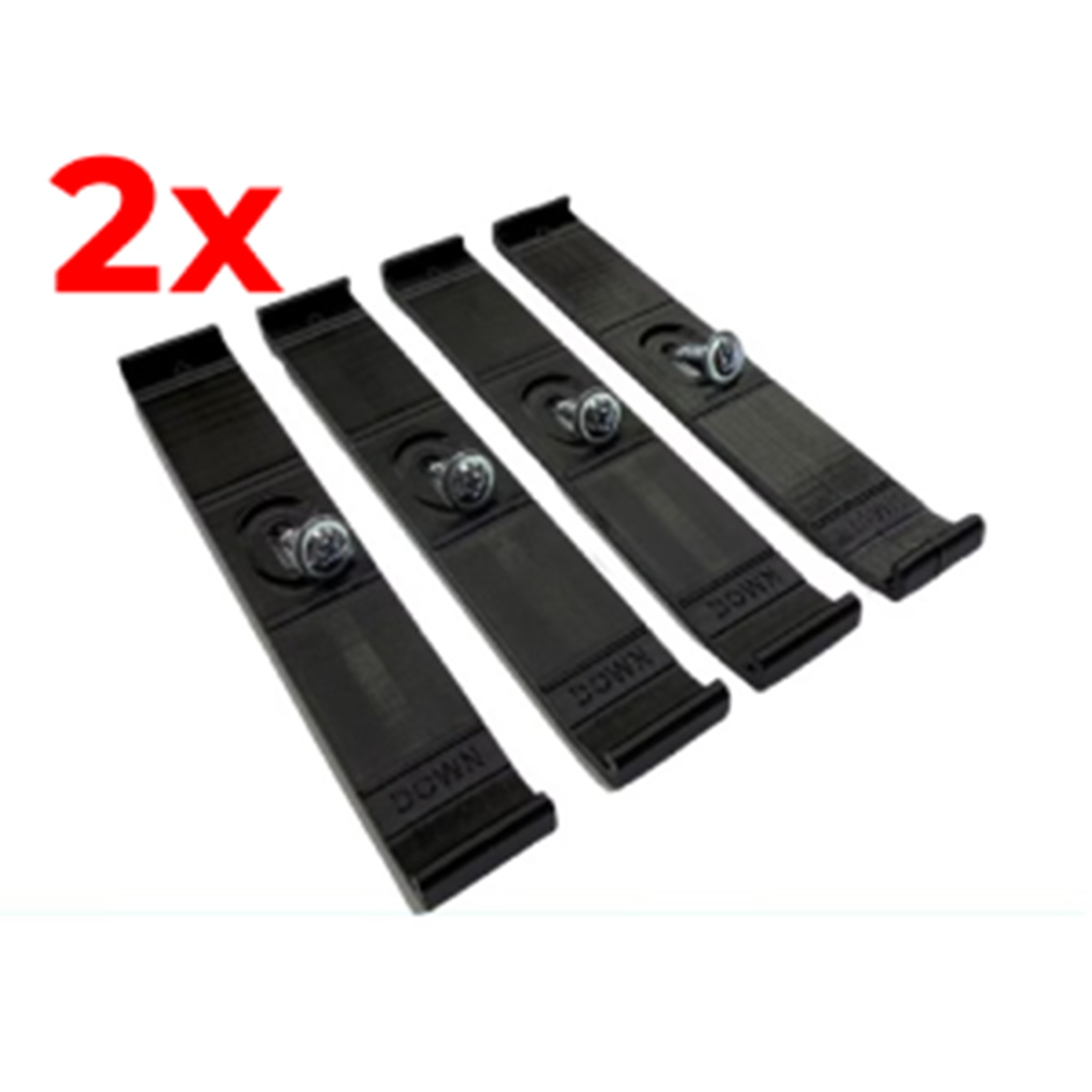 2x Set Suport Ultra Slim pentru numar inmatriculare, fata - spate, Negru, 4 bucati 1