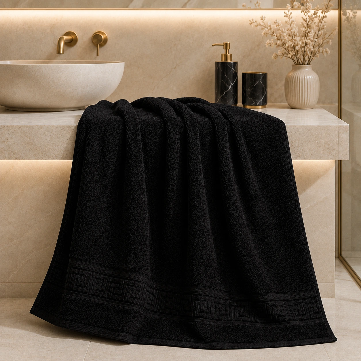 Prosop Negru CAIAN Greek Border 70 * 130 – 500 GSM