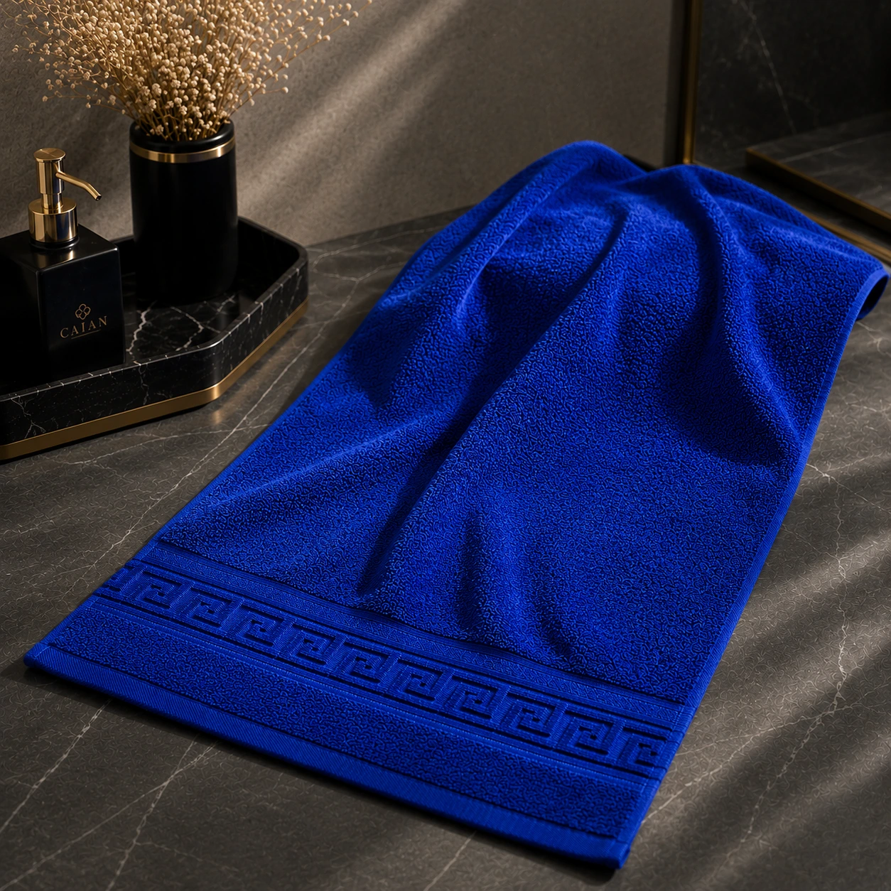 Prosop Albastru CAIAN Greek Border 50 * 90 – 500 GSM