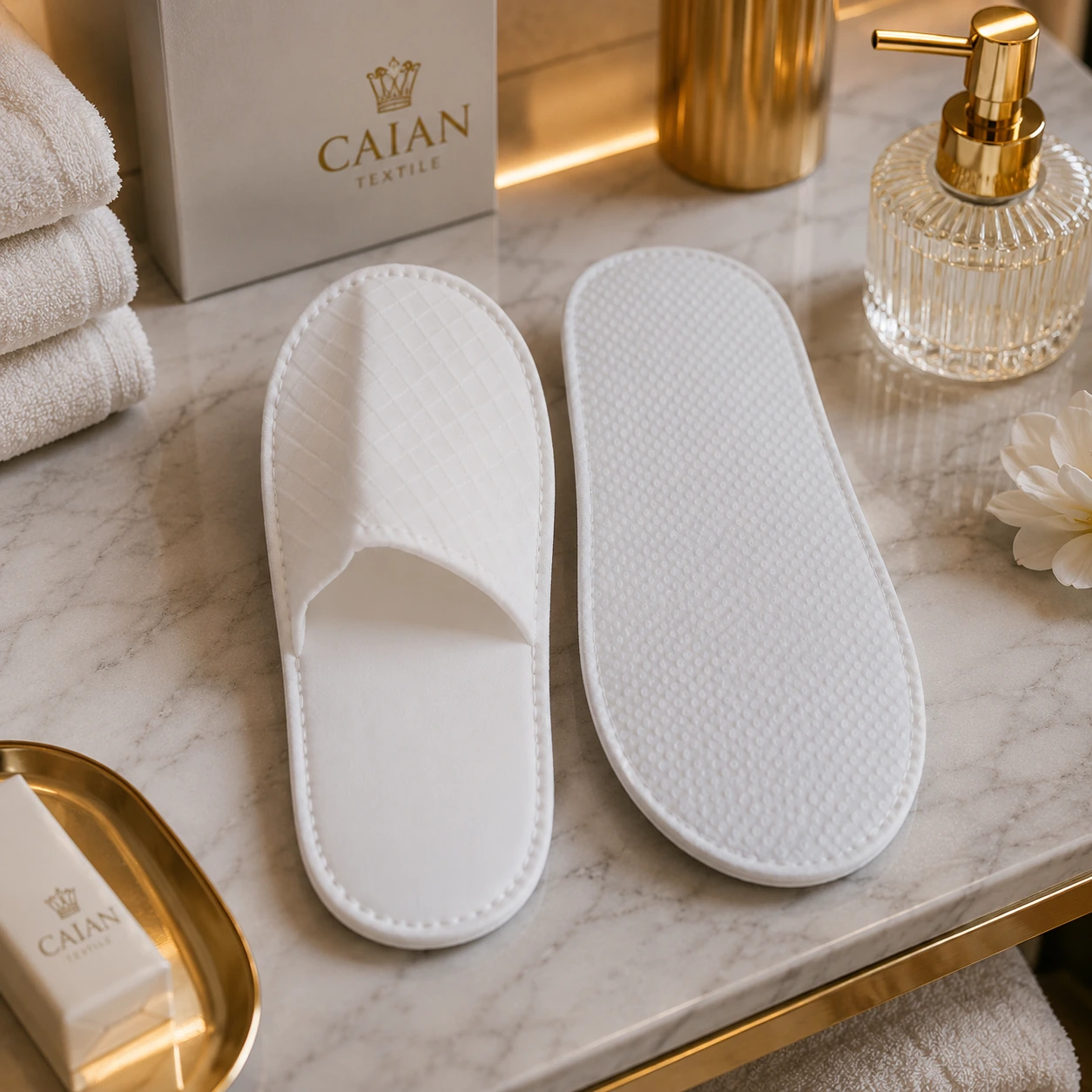 Papuci Hotelieri, Talpă Antiderapantă, De Unică Folosință, CAIAN Hotel & Spa Collection 1