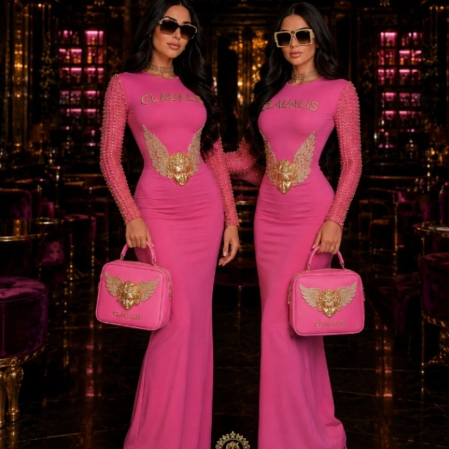 CHERUB COUTURE GOWN Hot Pink | 24K Gold | Commission 3
