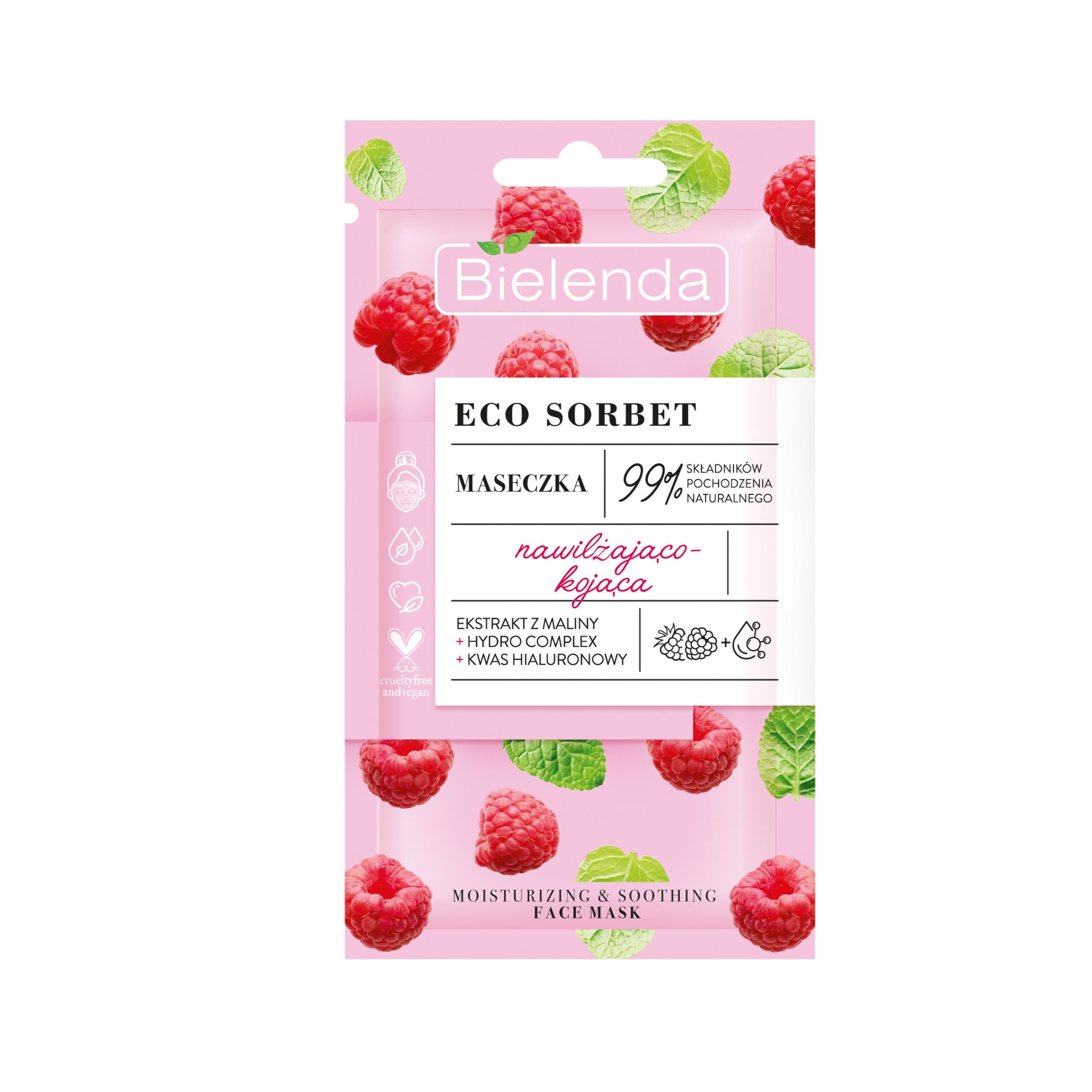 Masca Faciala Eco Sorbet Raspberry Bielenda 1