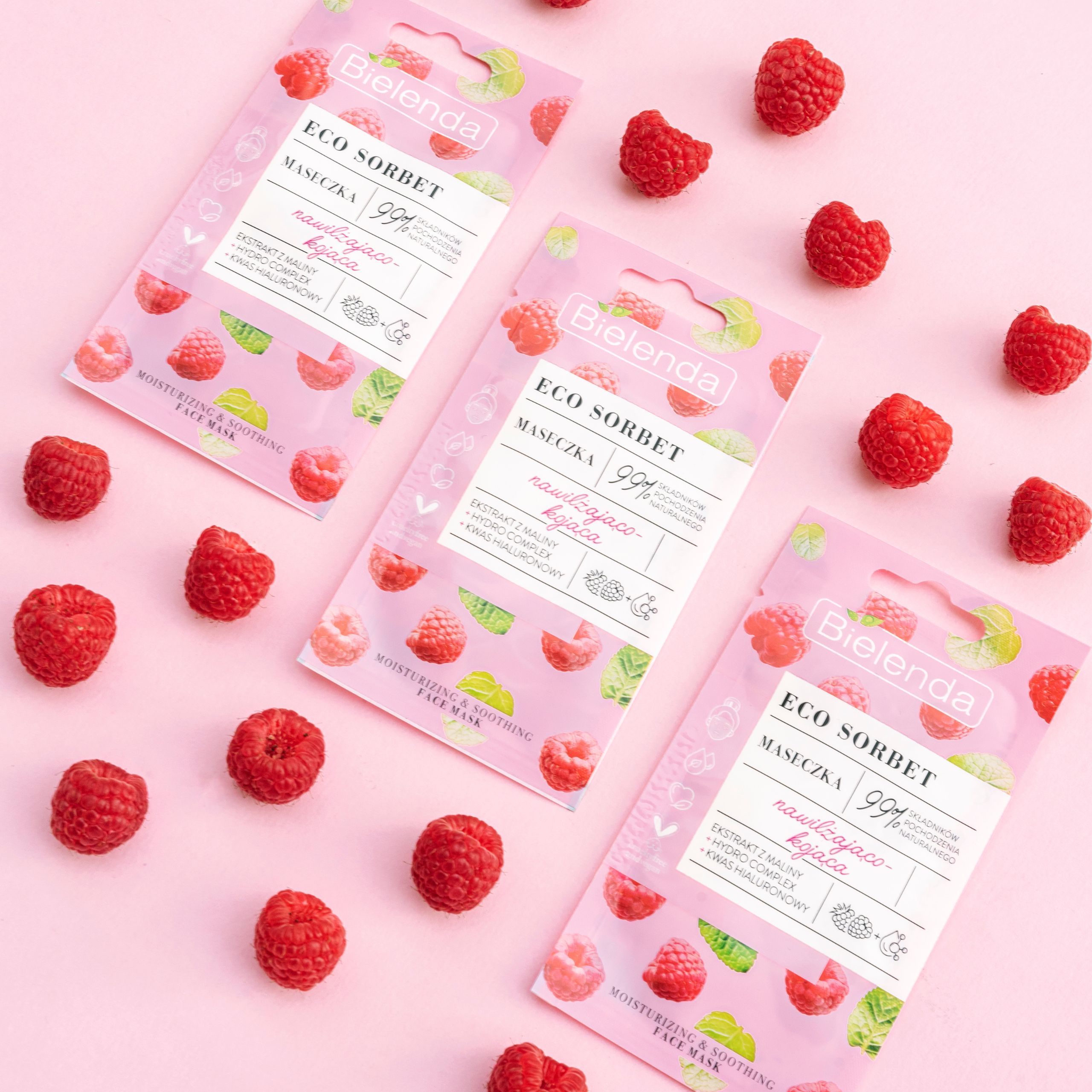 Masca Faciala Eco Sorbet Raspberry Bielenda 2