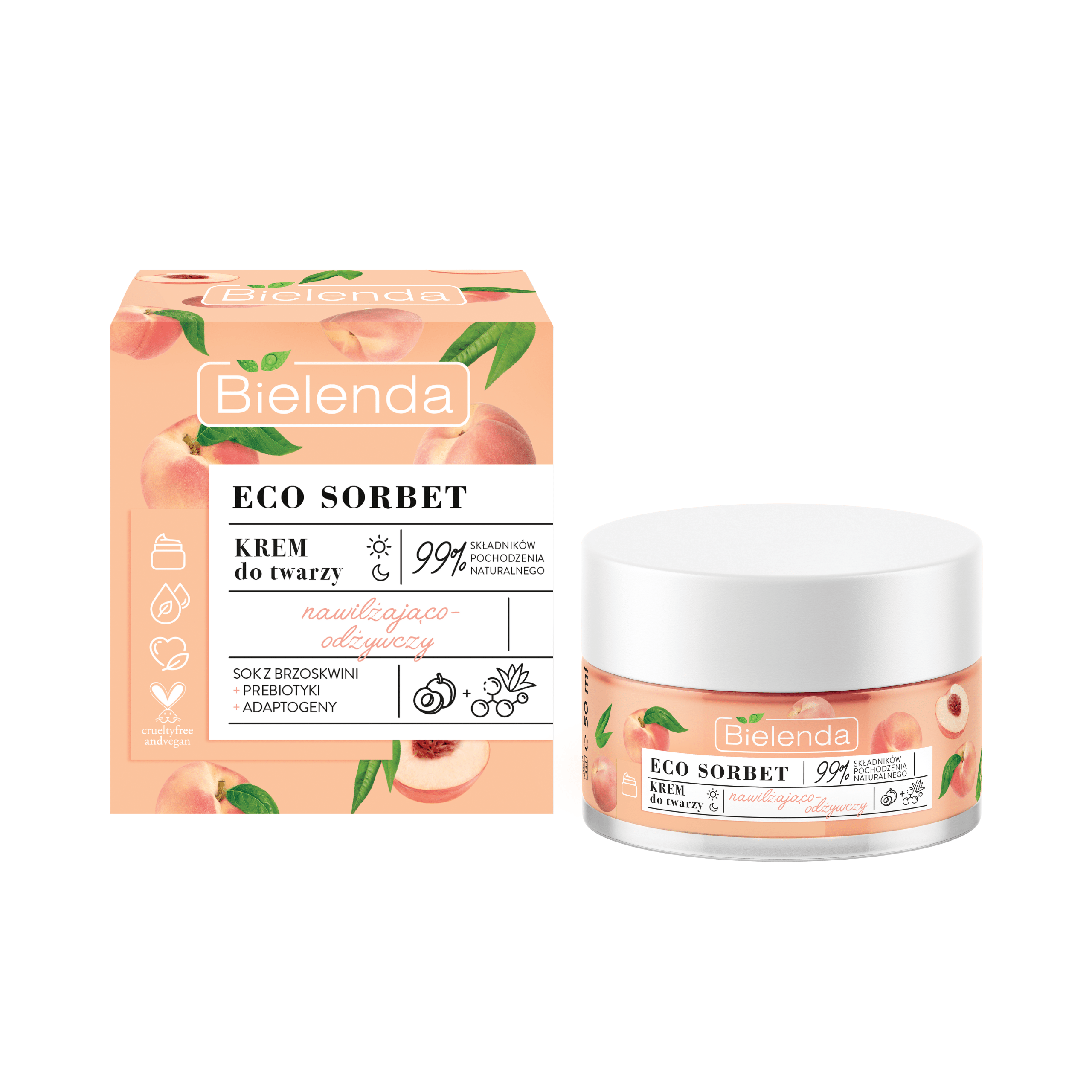 Crema Fata Eco Sorbet Day And Night Peach Bielenda 1