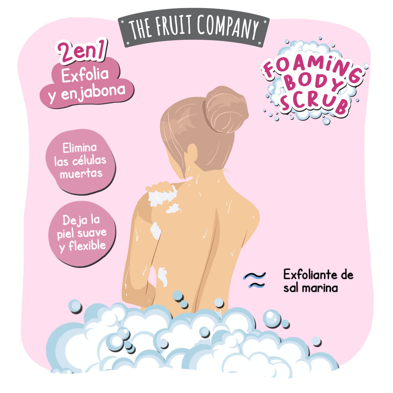 Crema exfolianta 2in1 The Fruit Company Strawberry 2