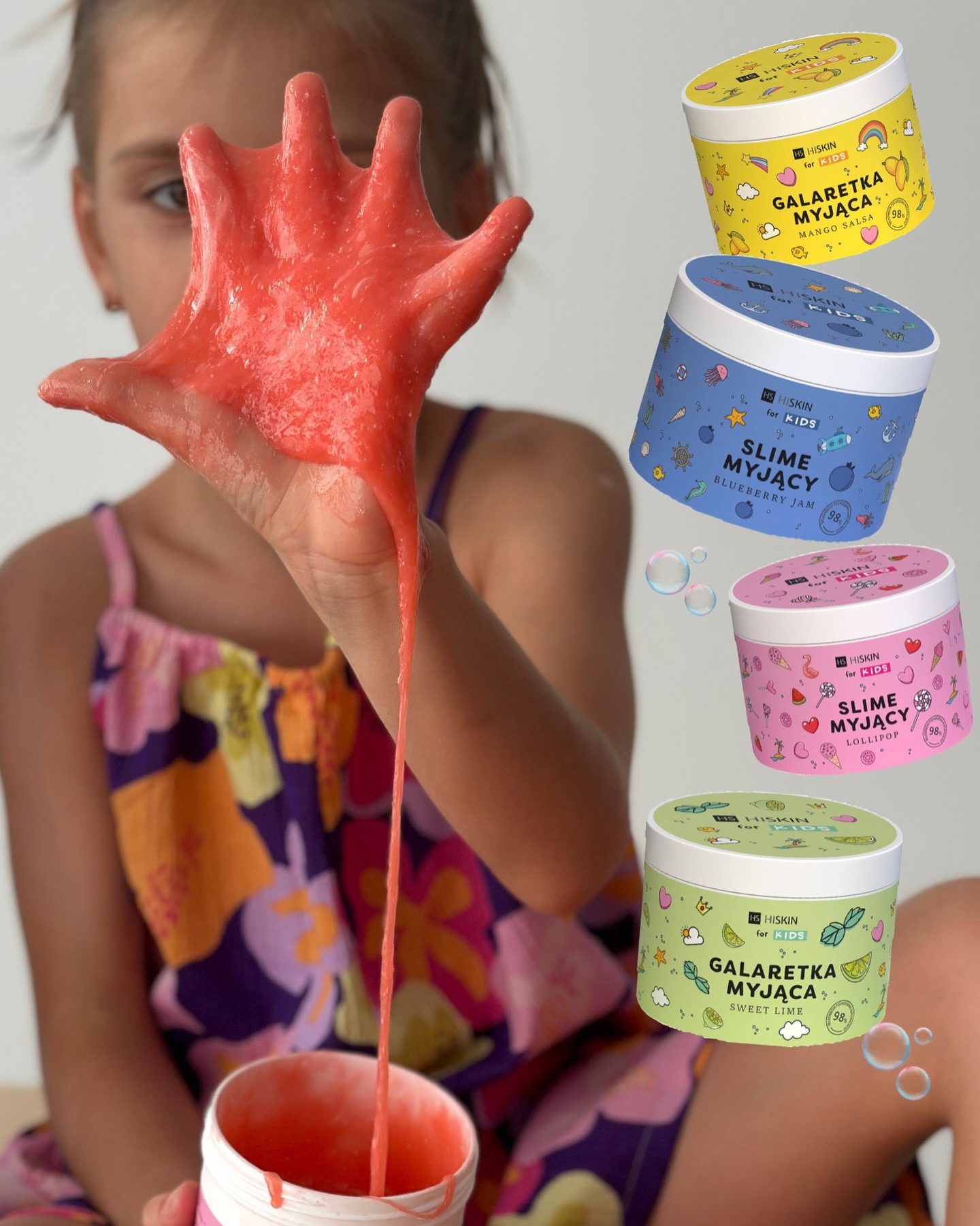 Slime Gel Dus Copii HiSkin Lime 2