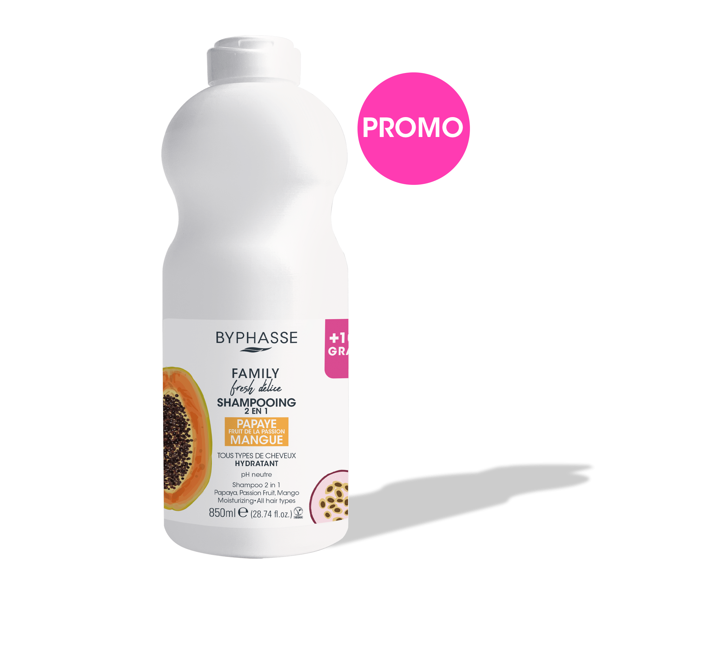 Sampon hidratant 2in1 Papaya Byphasse 1