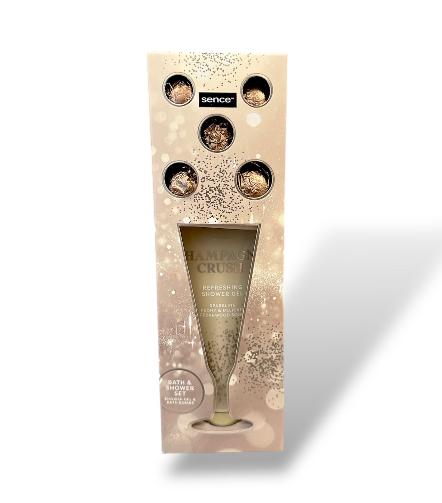 Set Cadou Sence Bath&Shower Bombs Gold Champagne Crush 1